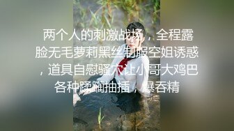  两个人的刺激战场，全程露脸无毛萝莉黑丝制服空姐诱惑，道具自慰骚穴让小哥大鸡巴各种蹂躏抽插，爆吞精